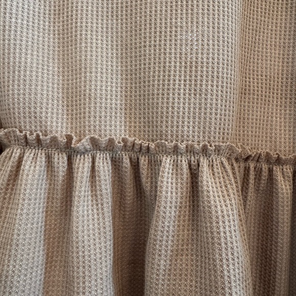 ARULA Taupe Ruffle Sleeve Blouse - Picture 2 of 3